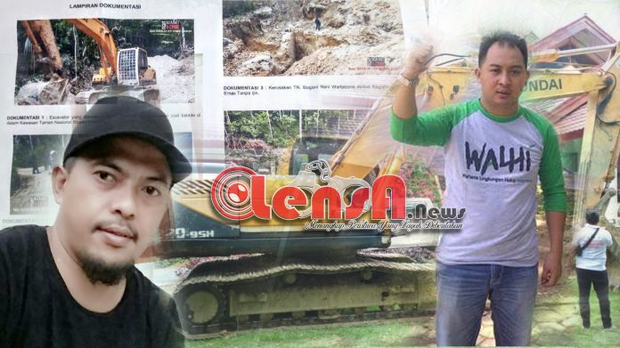 Aktivis Pemerhati Lingkungan, Erwin CH Makalungsenge, S.Hut dan Direktur WALHI Sulut, Theo Runtuwene.