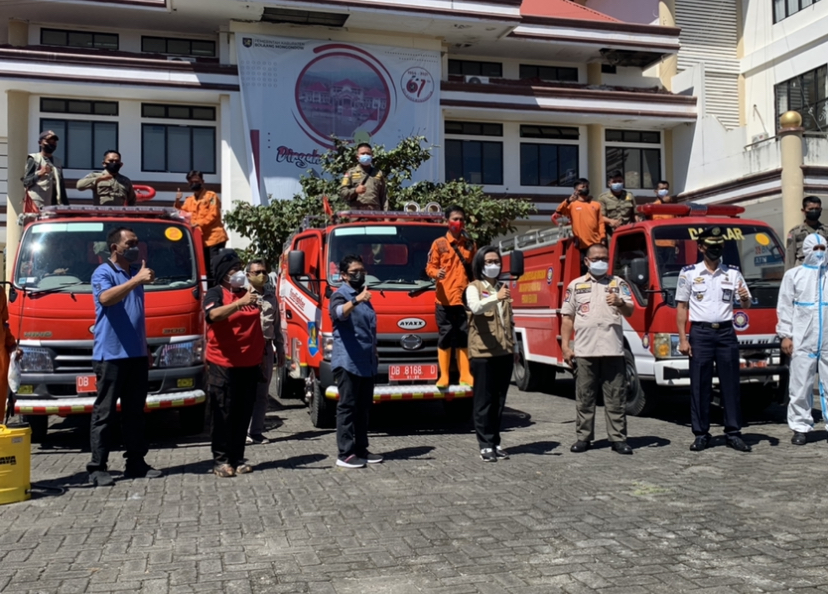YSM Pimpin Kegiatan Penyemprotan Secara Serentak di Kabupaten Bolmong